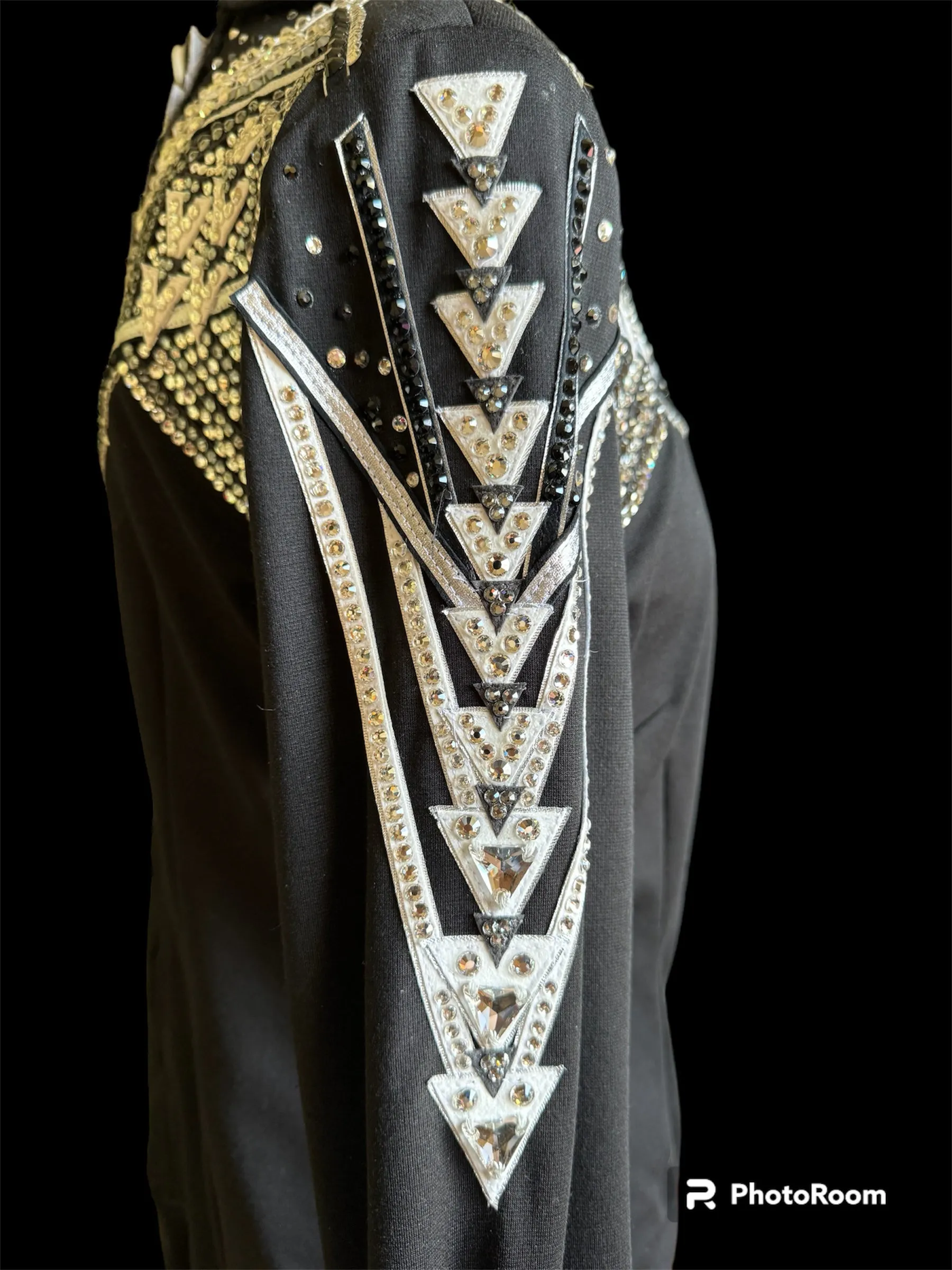 #2013 Black and White Equitation Show Blouse, Ladies L, BFC 28579