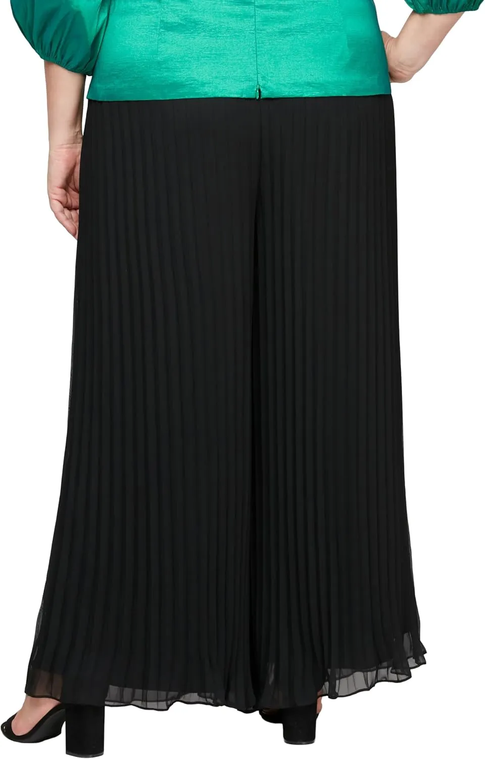 Alex Evenings Women's Wide Leg Chiffon Dress Mother of The Bride, Elegant Formal Pant (Plus Size)