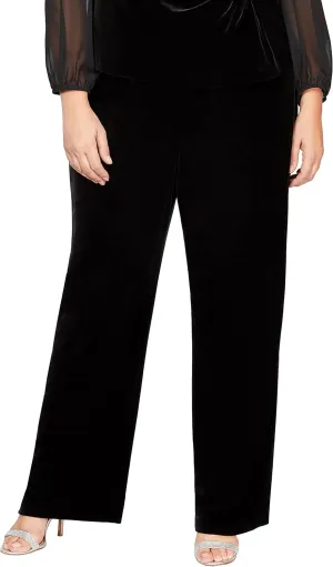 Alex Evenings Women's Wide Leg Chiffon Dress Pant for Mother of The Bride, Elegant Party Outfit (Plus Size)