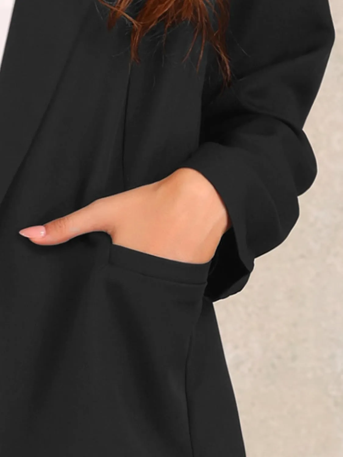 Allegra K Business Casual Blazer for Women's Long Sleeve Open Front Office Work Suit Jacket Blazers with Pockets