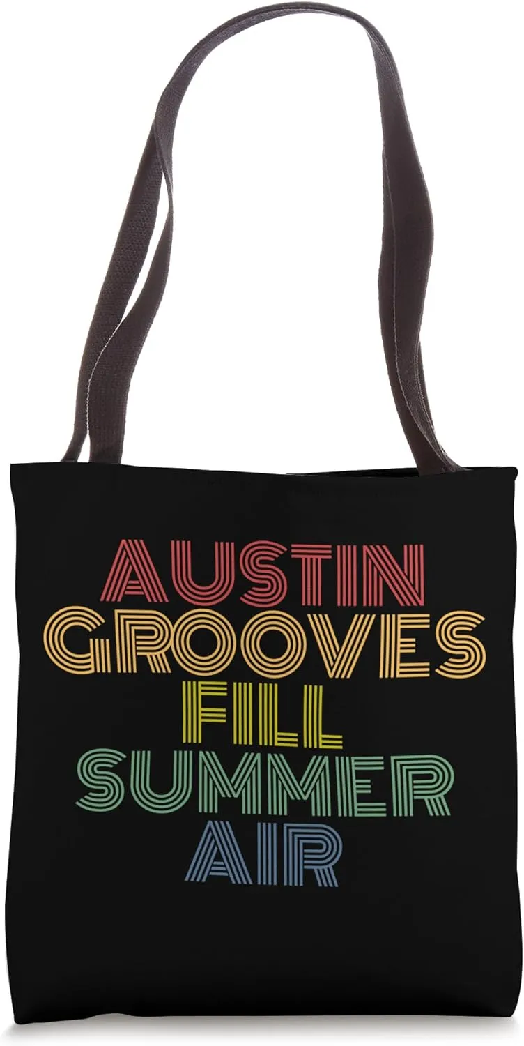 Austin Grooves Fill Summer Air Retro Vibes Tote Bag