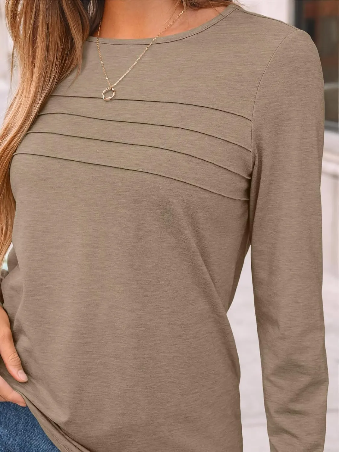 AUTOMET Long Sleeve Shirts for Women Pleated Dressy Casual Business Blouses Trendy Fashion Tunic Basic Tops