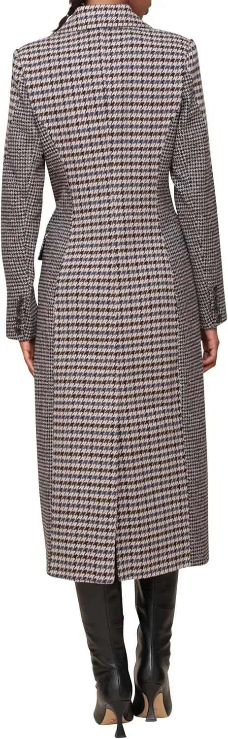 Avec Les Filles Women's Mixed Print Tailored Coat