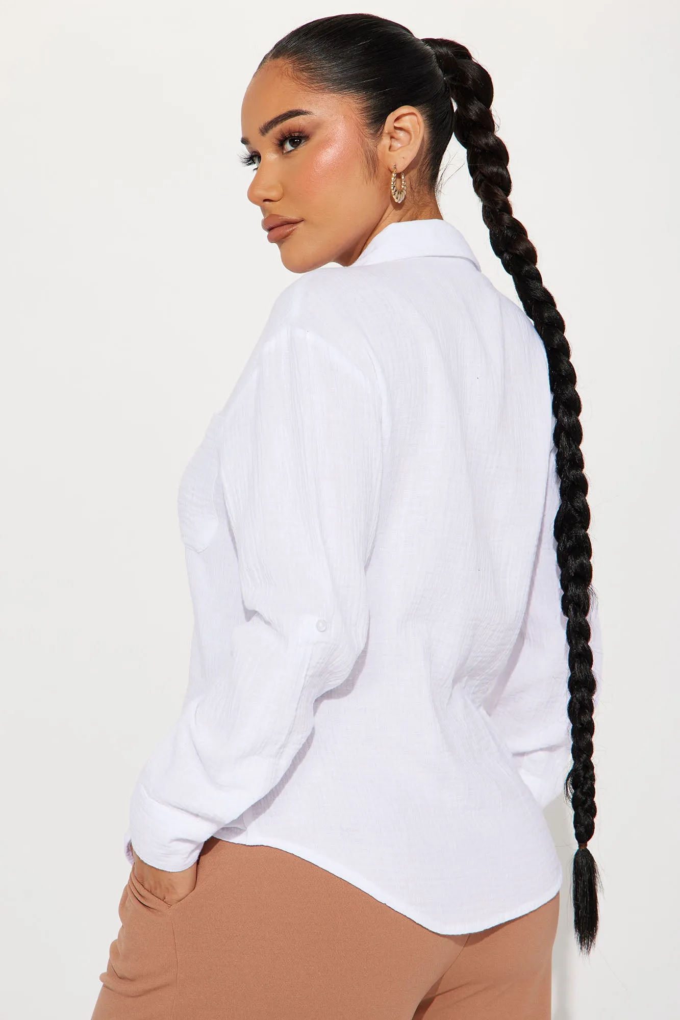 Azalea Gauze Shirt - White