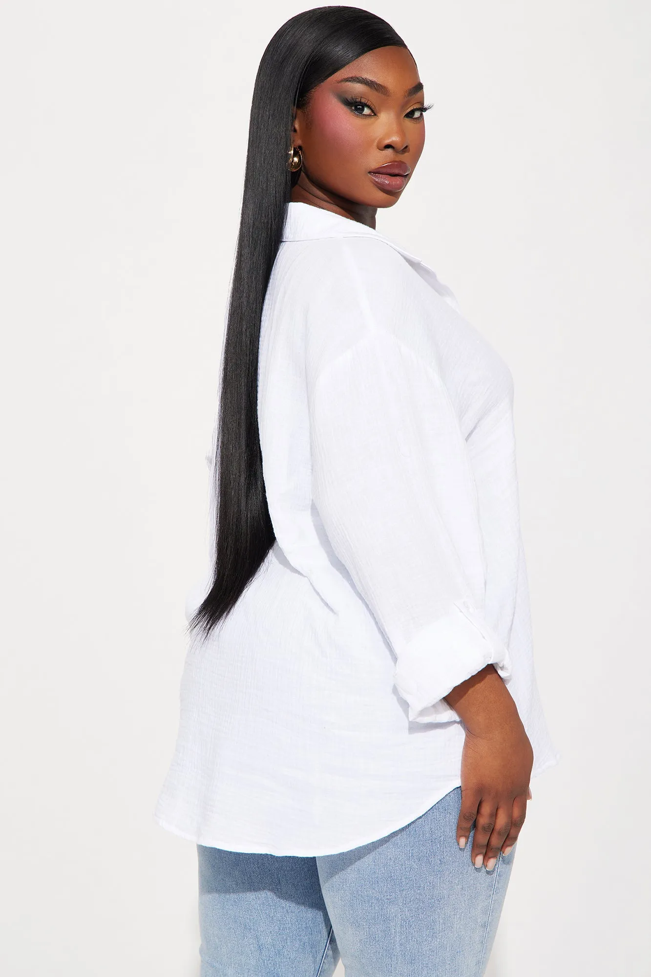 Azalea Gauze Shirt - White