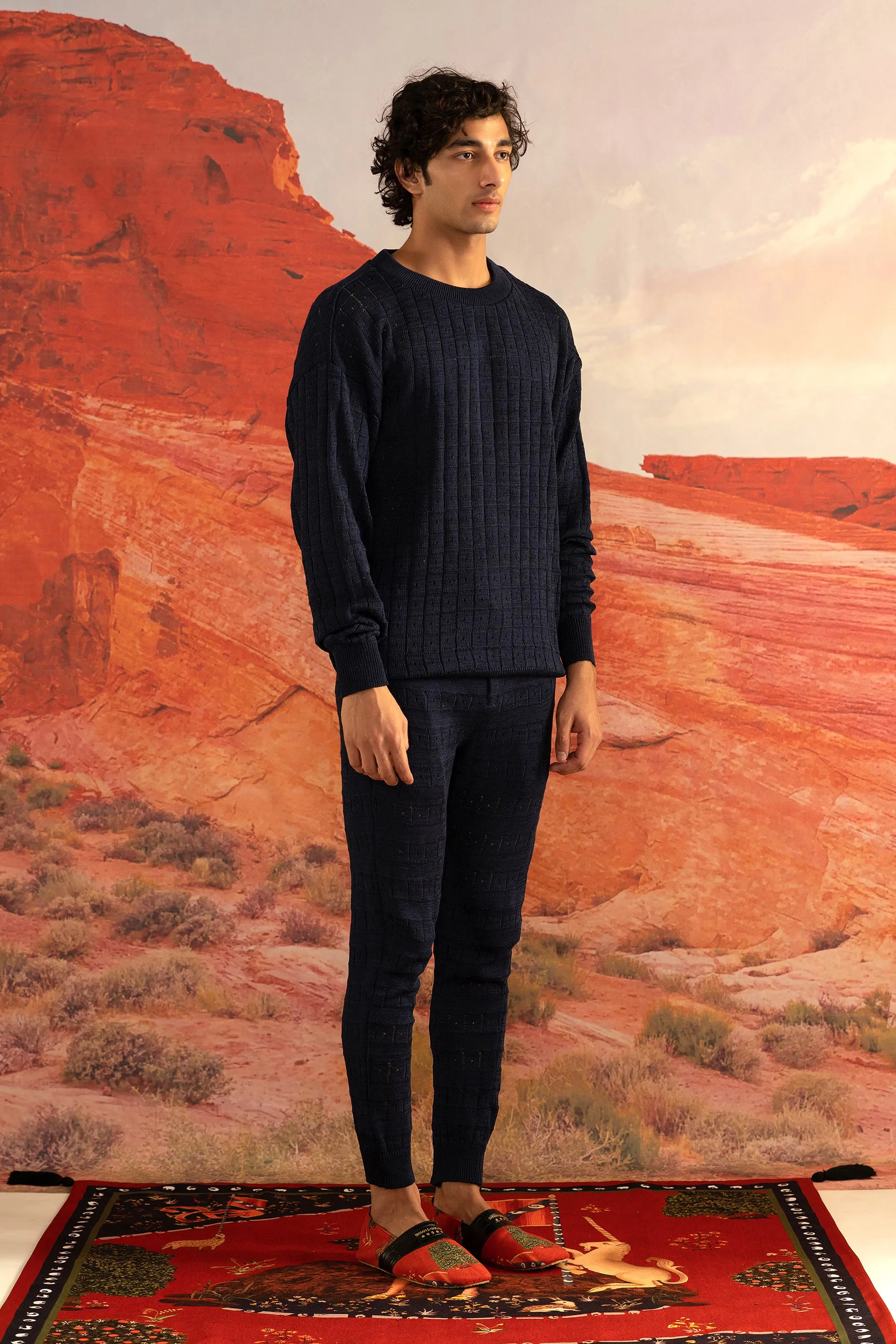 Azure Knitted Jogger