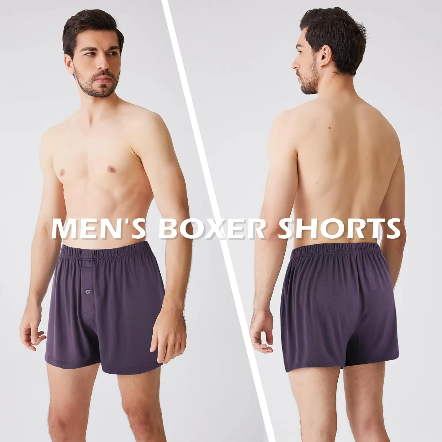 BAMBOO COOL Men's Boxers Short Boxer for Men Soft Comfortable Casual Breathable Underwear (3 Pack or 5 Pack)