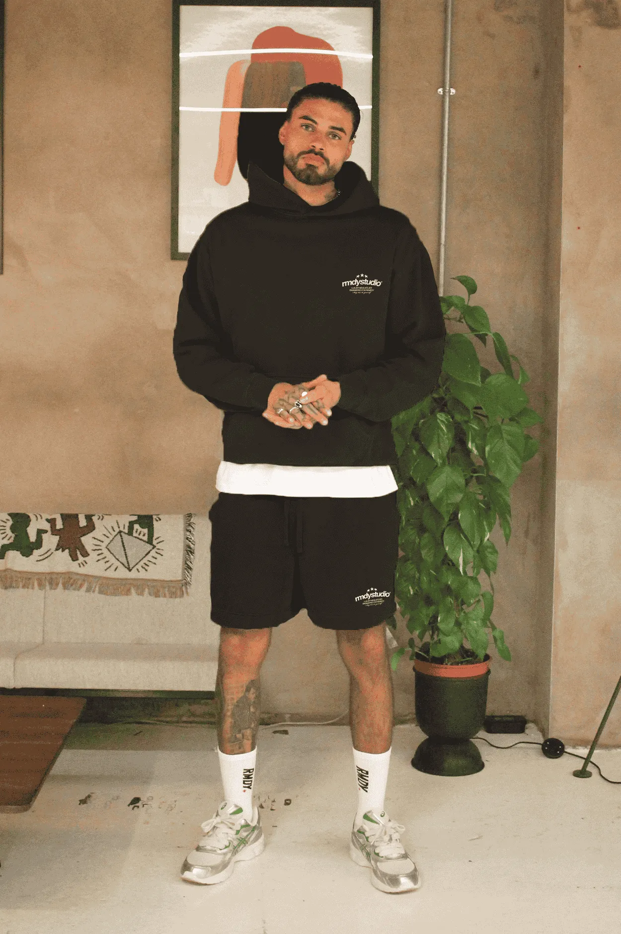 Black All Stars Jogger Shorts
