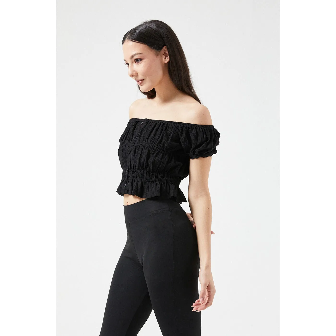 Black Off-Shoulder Top