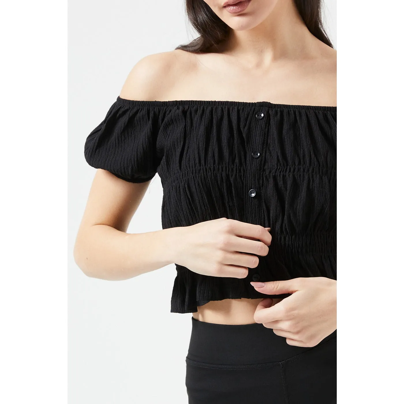 Black Off-Shoulder Top