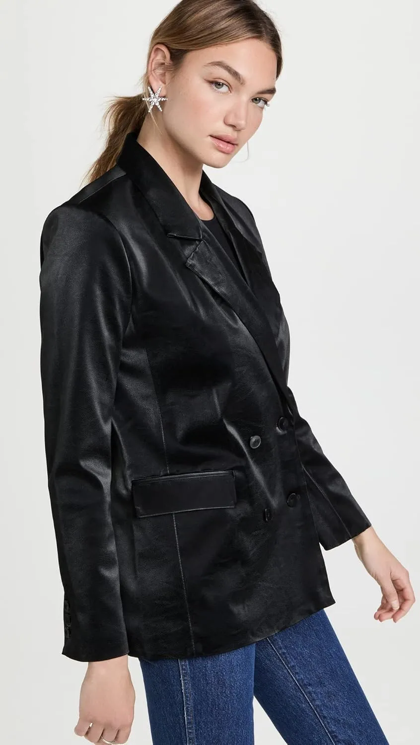 [BLANKNYC] Womens Luxury Clothing Oversized Blazzer with Pockets, Comfortable & Stylish Coat