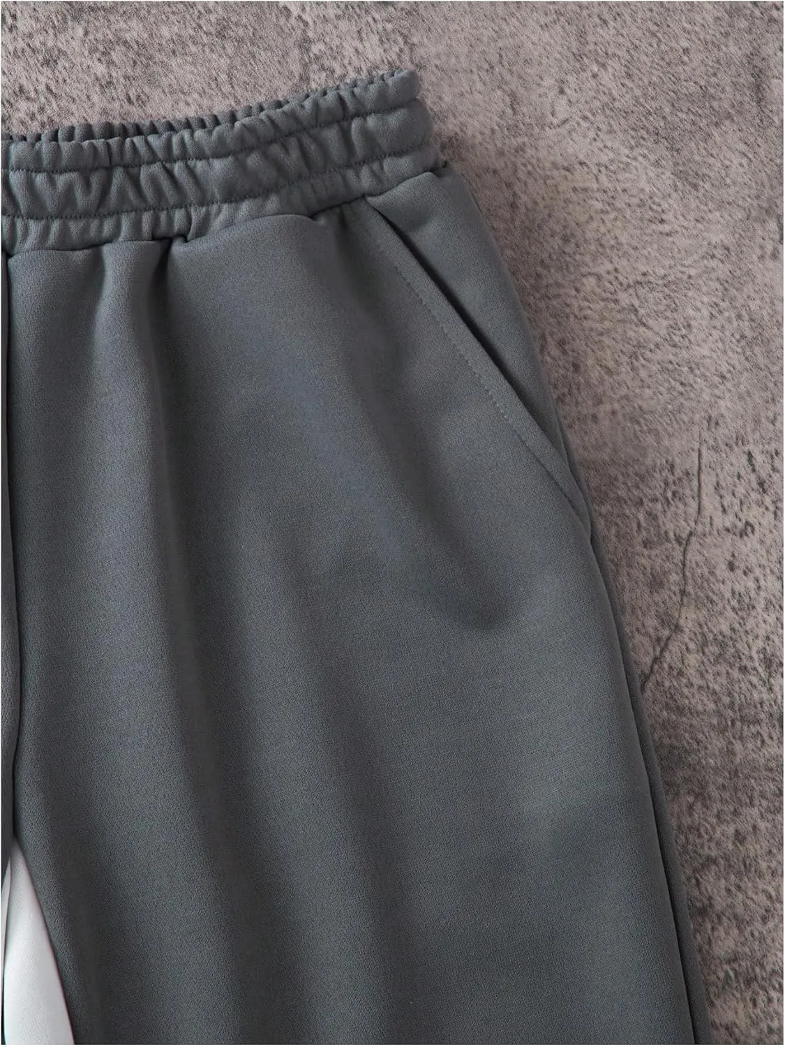 Boy's Y2K Wide Leg Baggy Pants Vintage Trendy Sweat Pants Elastic Waist Street Sweatpants with Pockets