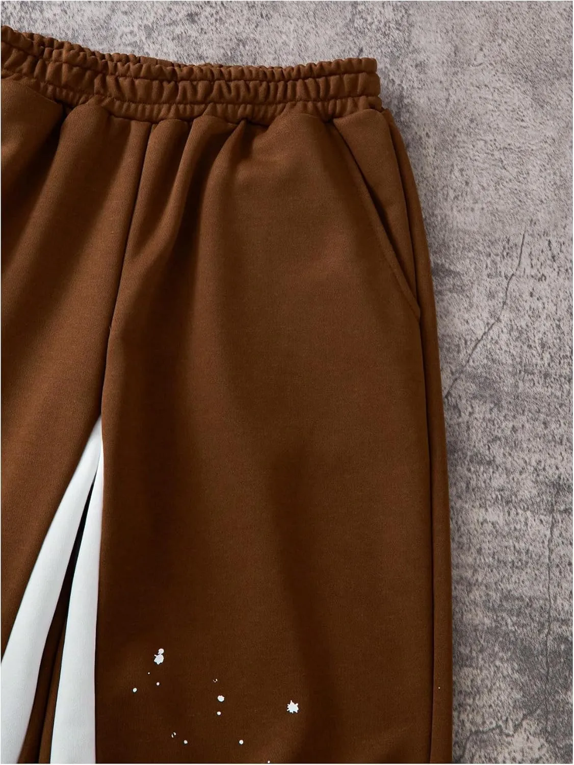 Boy's Y2K Wide Leg Baggy Pants Vintage Trendy Sweat Pants Elastic Waist Street Sweatpants with Pockets