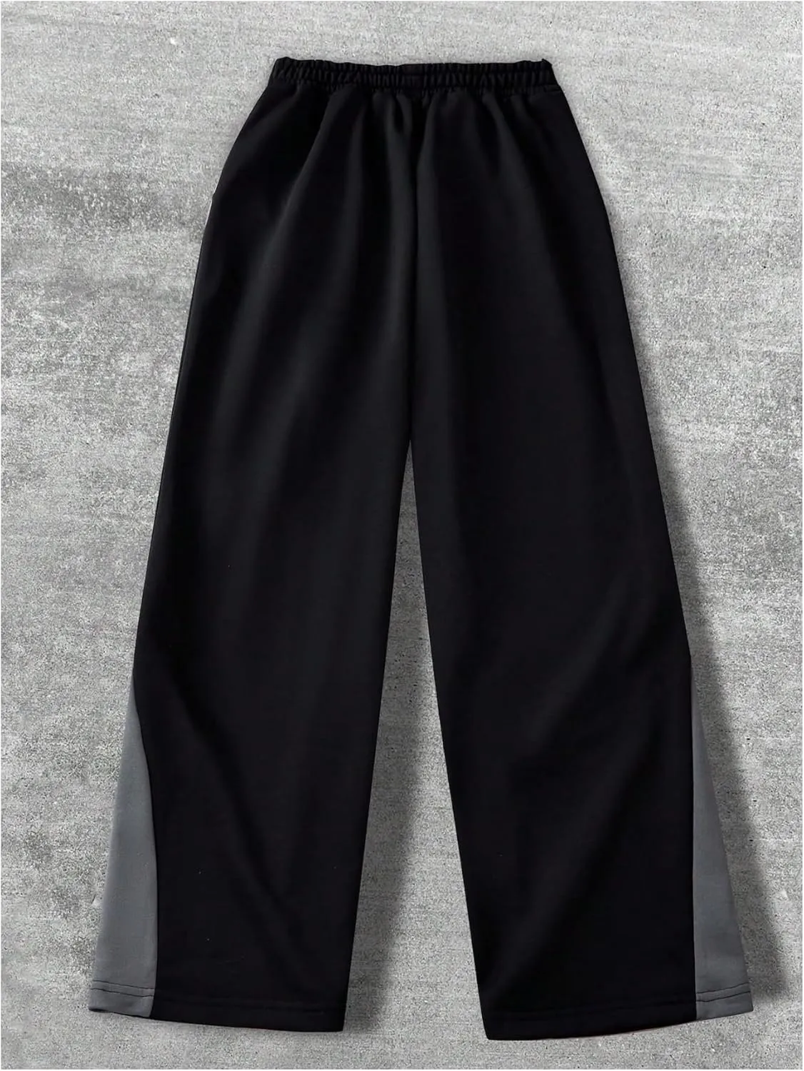 Boy's Y2K Wide Leg Baggy Pants Vintage Trendy Sweat Pants Elastic Waist Street Sweatpants with Pockets