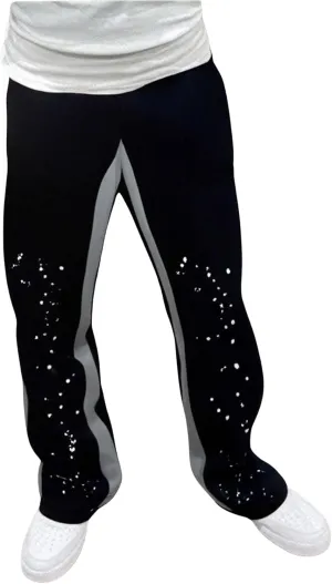 Boy's Y2K Wide Leg Baggy Pants Vintage Trendy Sweat Pants Elastic Waist Street Sweatpants with Pockets