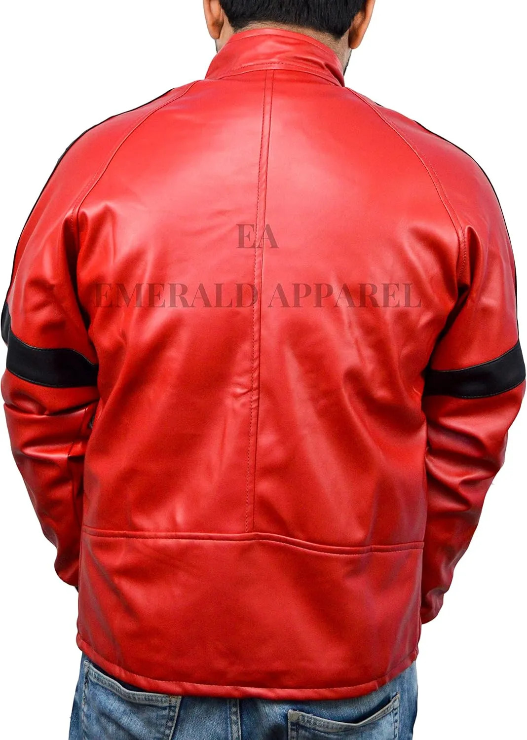 Burt Reynolds Smokey And The Bandit Out PU & Faux Synthetic Red Leather Jacket