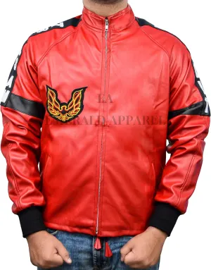 Burt Reynolds Smokey And The Bandit Out PU & Faux Synthetic Red Leather Jacket