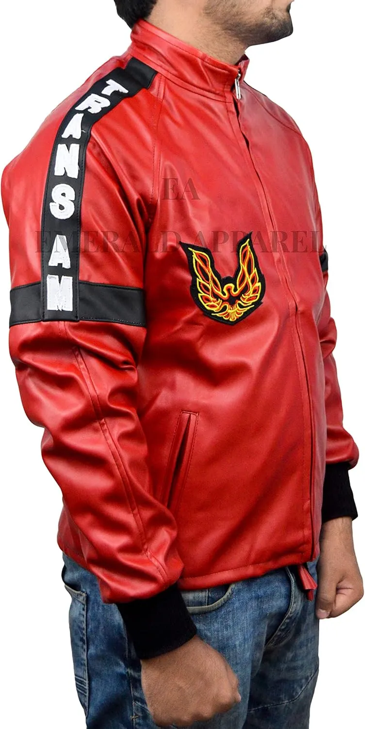 Burt Reynolds Smokey And The Bandit Out PU & Faux Synthetic Red Leather Jacket