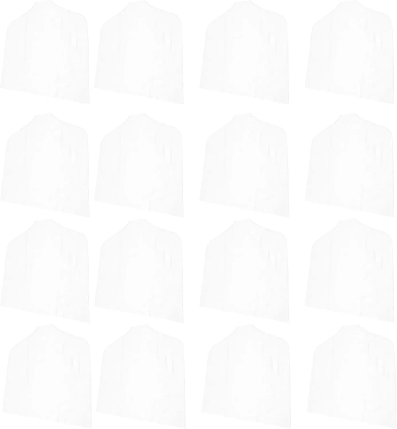 Cabilock 20-Pack Boys and Girls Clothing Covers Home Use Garment Bags Dry Cleaning Bags for Clothes Hanging