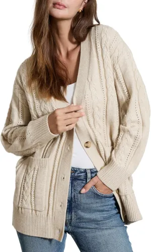 Cable Knit Cardigan 2025 Fall Oversized V Neck Cardigan for Women, Flatters for All Body Types