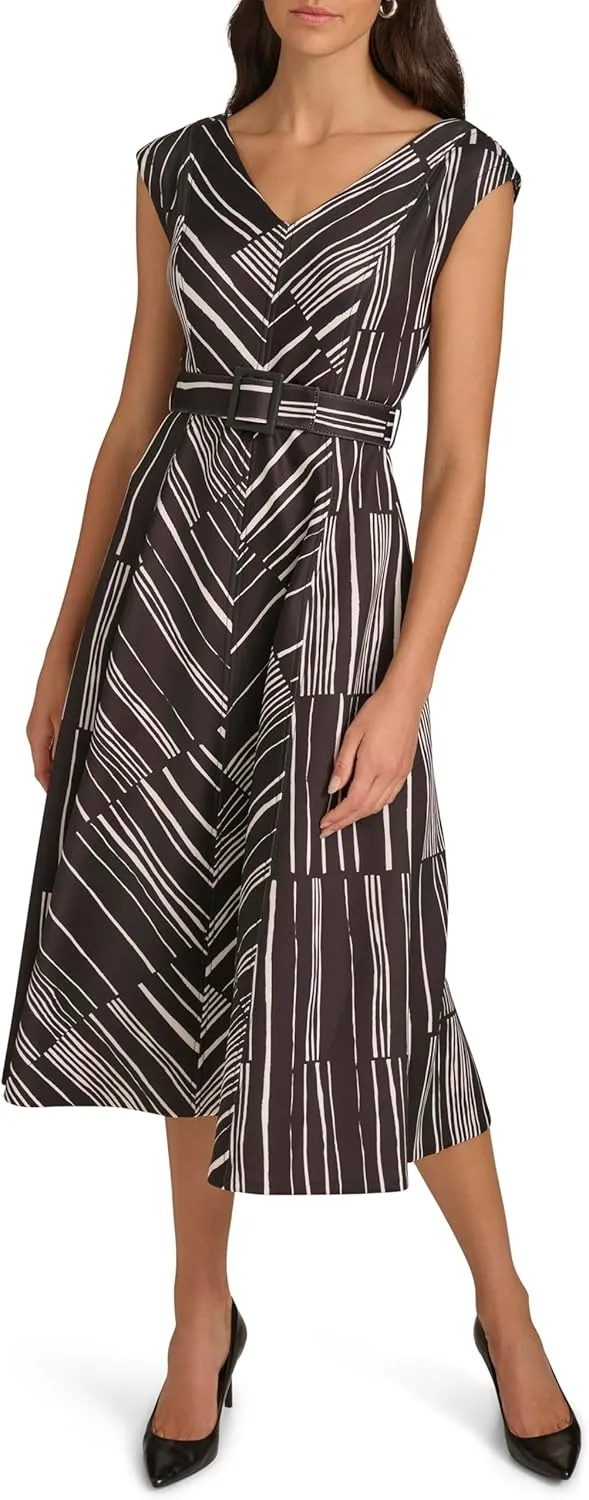 Calvin Klein Women's Belt Scuba Aline Dress