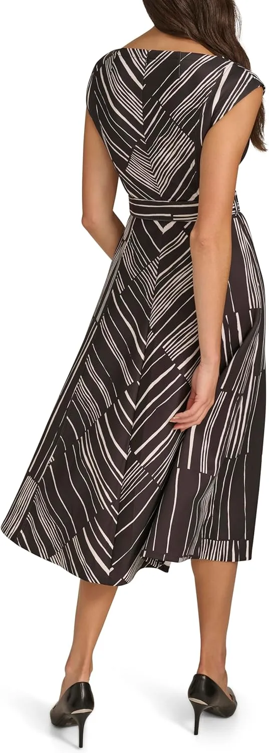 Calvin Klein Women's Belt Scuba Aline Dress