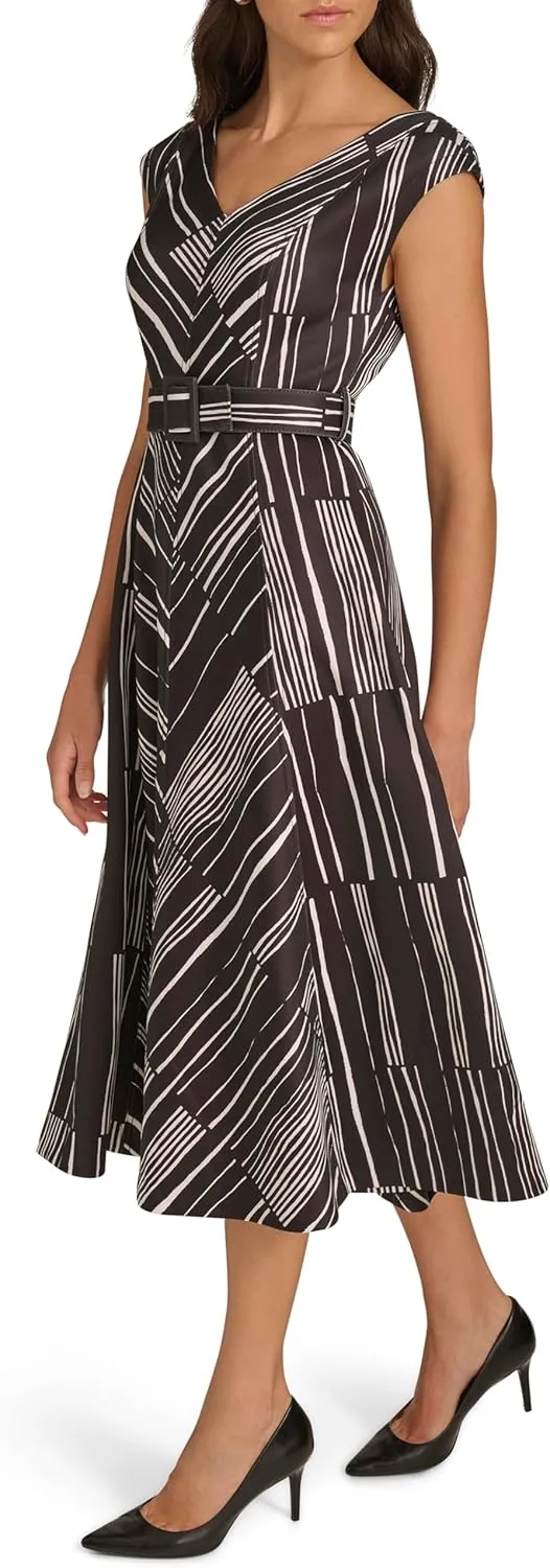 Calvin Klein Women's Belt Scuba Aline Dress