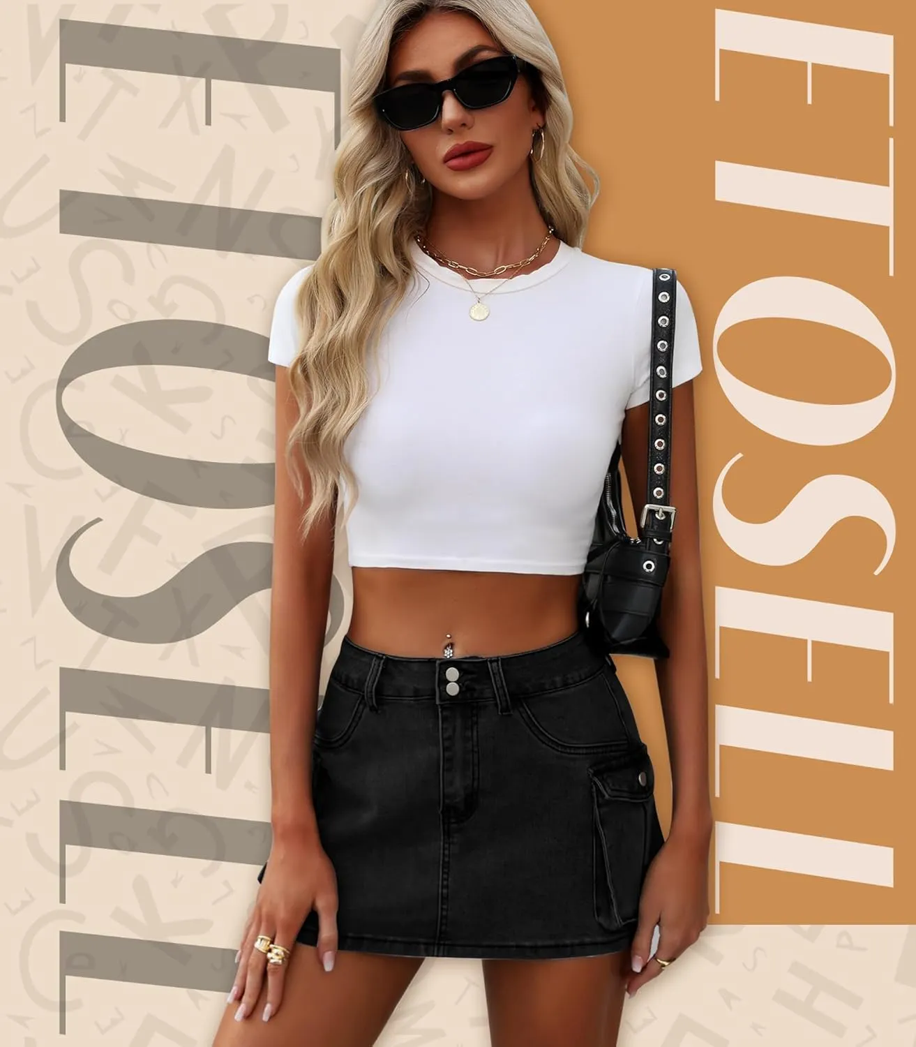 Cargo Skort Skirts for Women Denim Casual Summer Mini Y2K Jean Skirt Shorts with Pockets