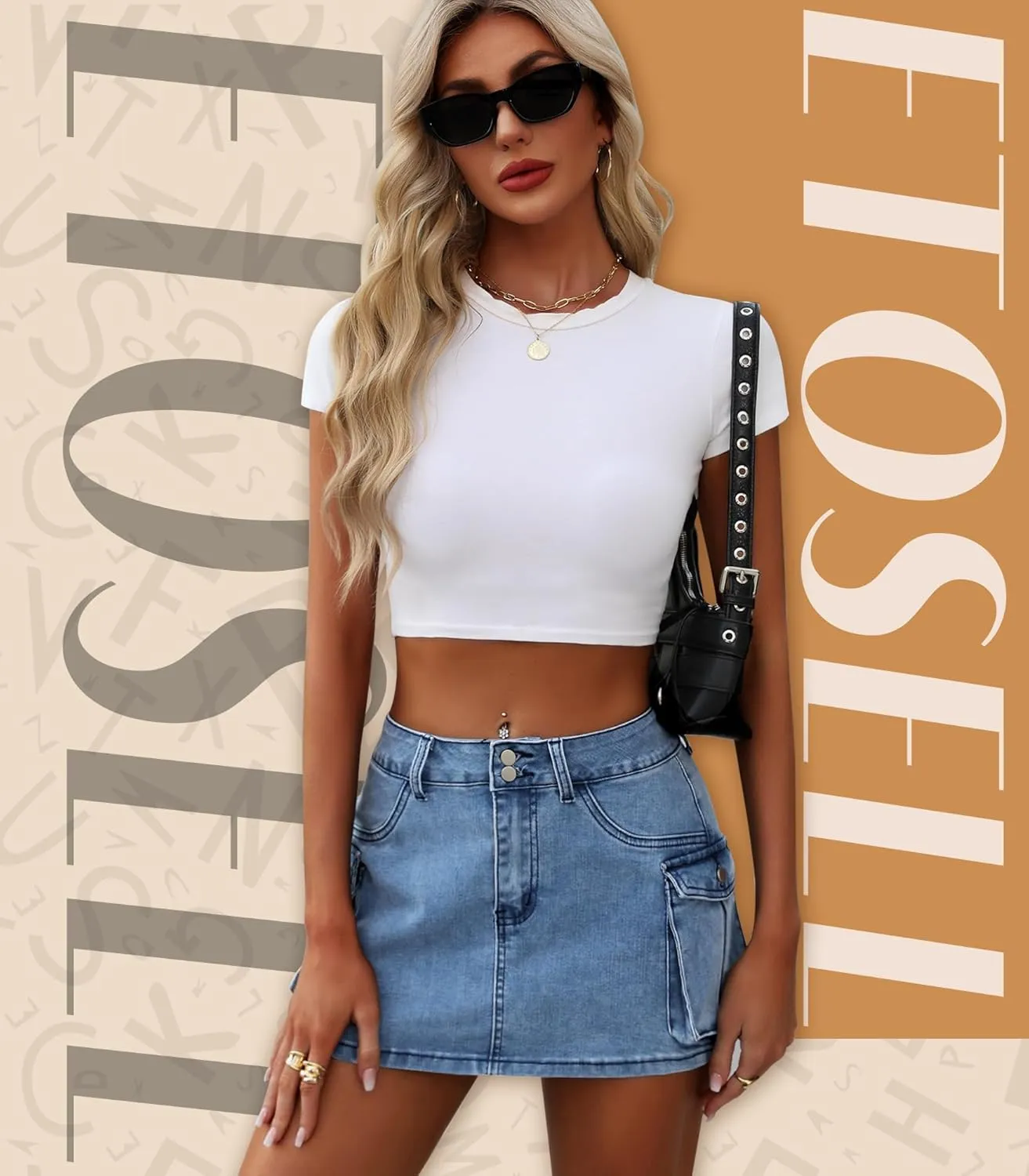 Cargo Skort Skirts for Women Denim Casual Summer Mini Y2K Jean Skirt Shorts with Pockets