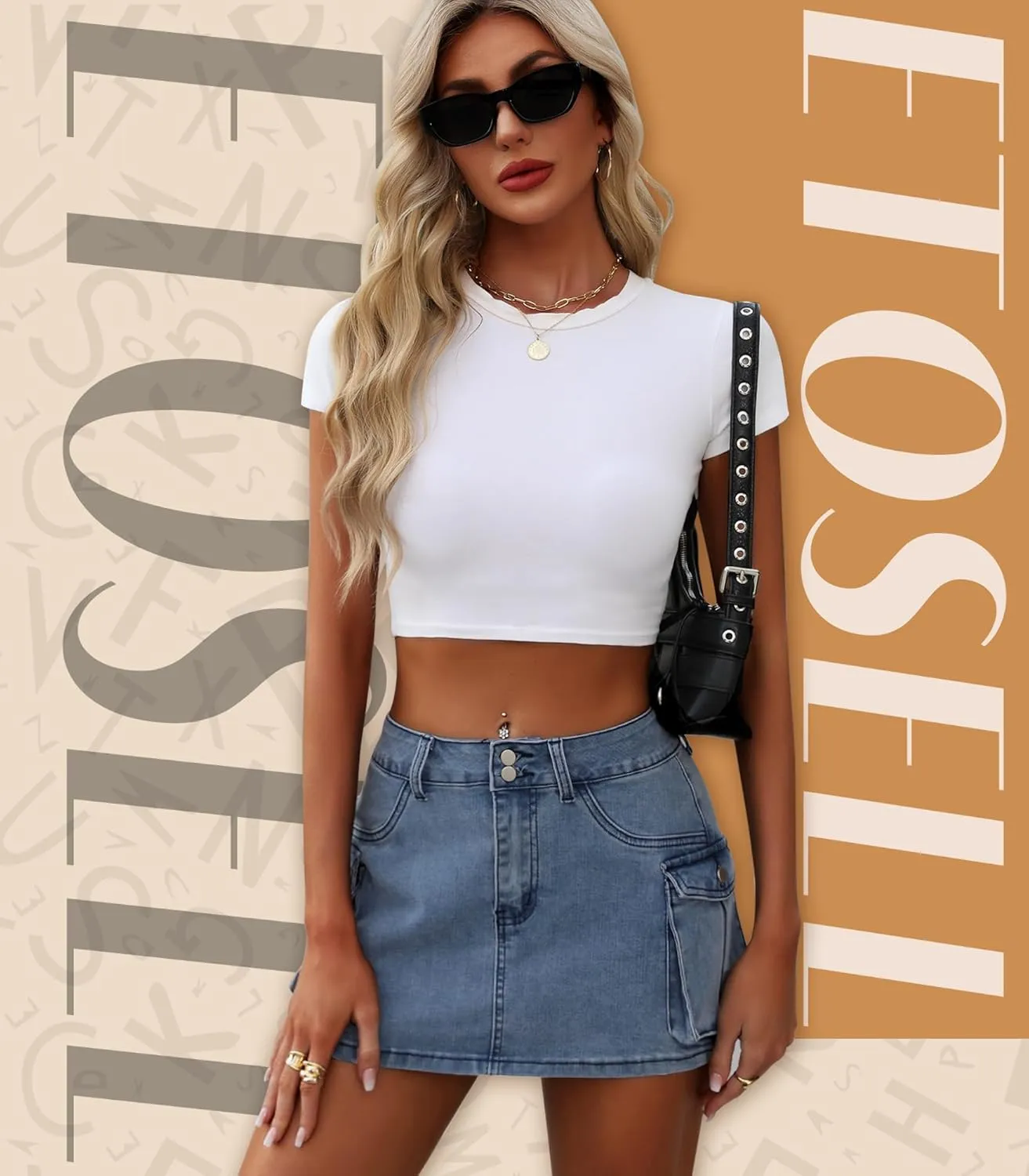 Cargo Skort Skirts for Women Denim Casual Summer Mini Y2K Jean Skirt Shorts with Pockets