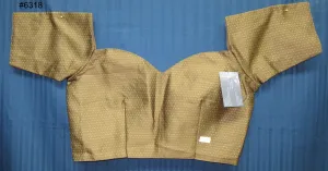 Choli 6318 Brown Jacquard Medium Size Off Shoulder Choli Saree Blouse