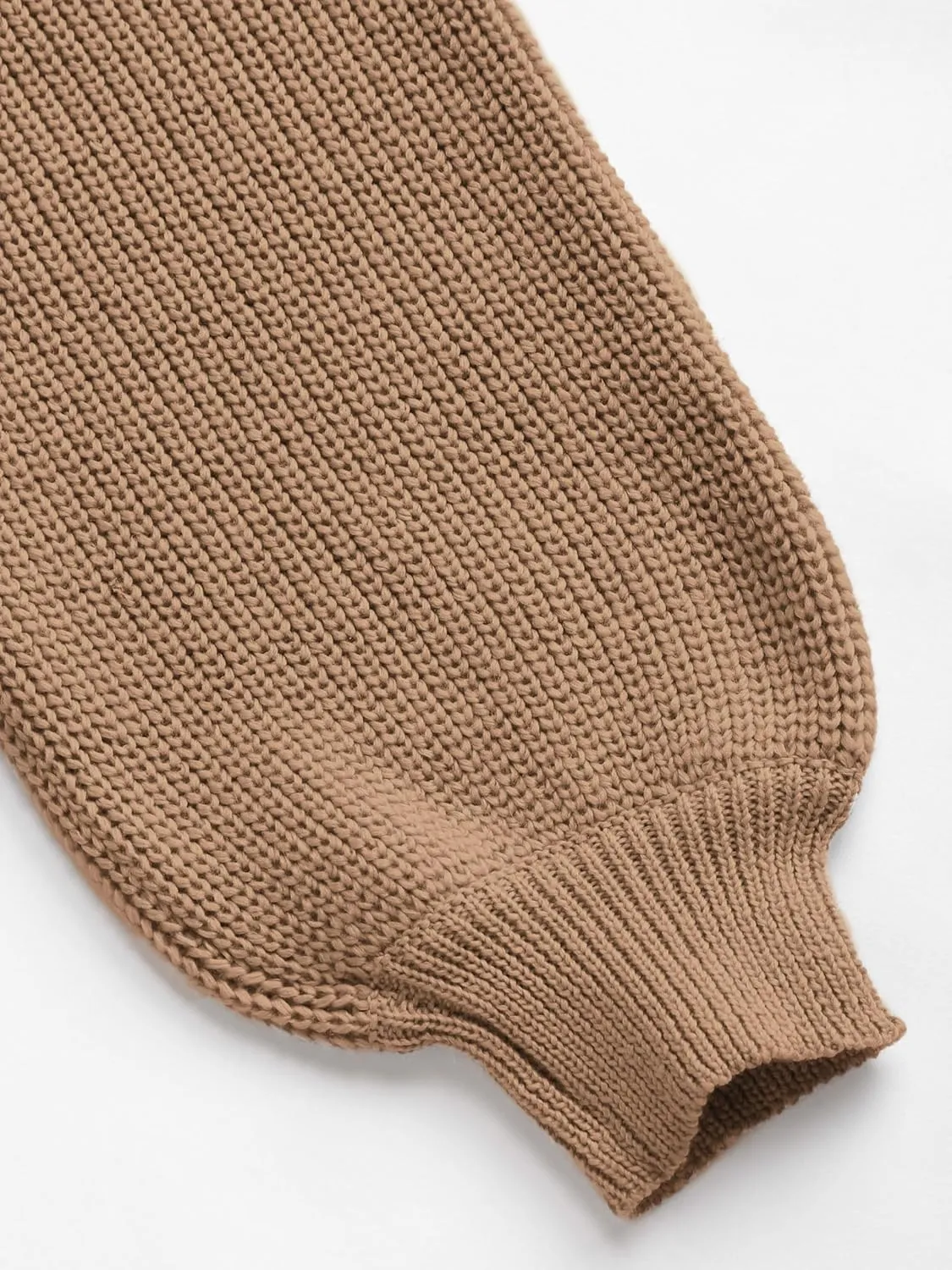 CIDER Cropped Sweaters for Women Turtleneck Long Sleeve Fall Sweaters Chunky Ribbed Knit Lantern Sleeve Pullover 2024