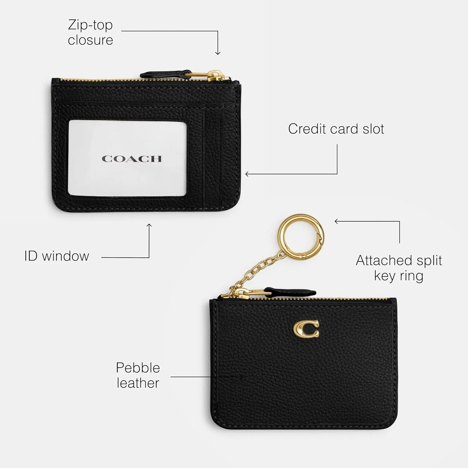 Coach Women's Essential Mini Id Card Case Bi-Fold Wallet