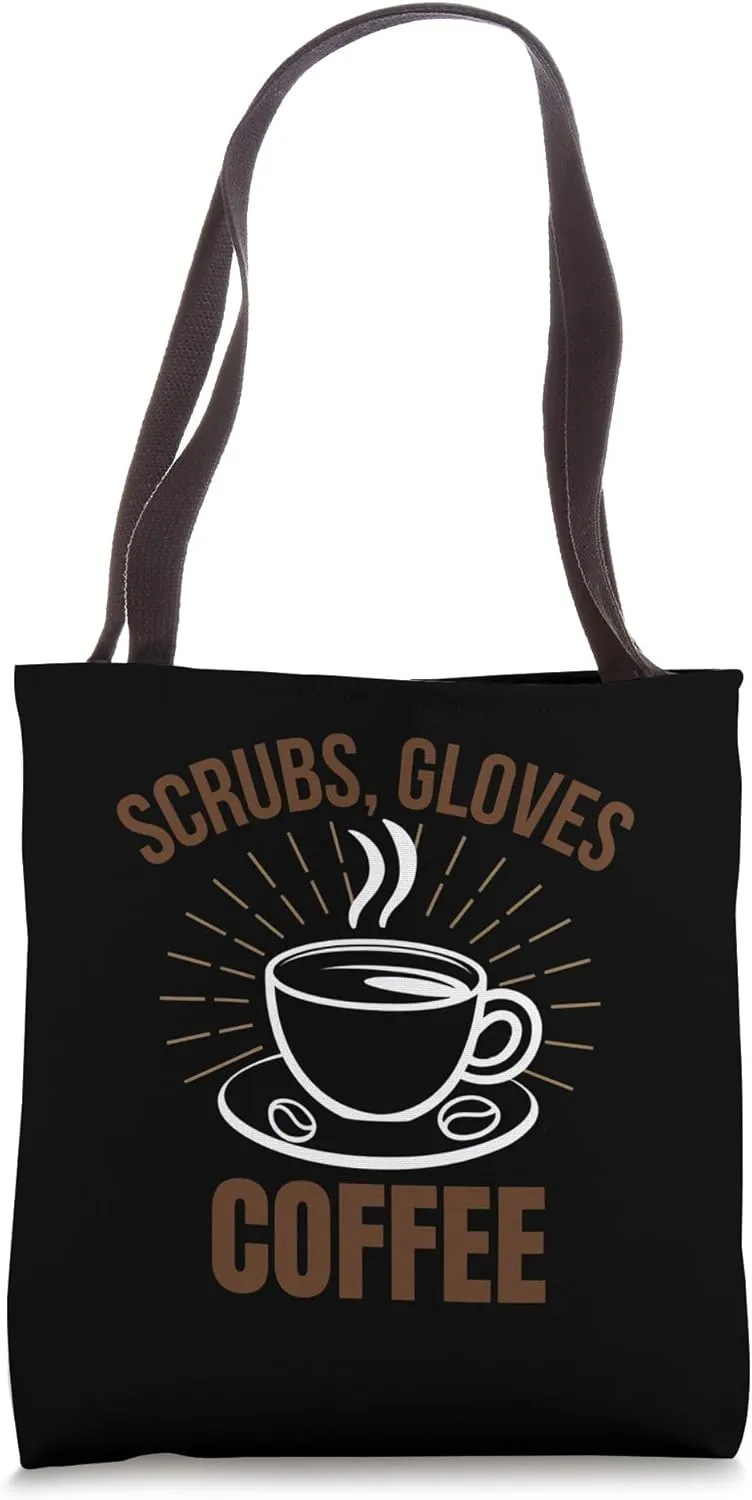 Coffee Medical Assistant Funny Nurse Doctors Quotes Tote Bag