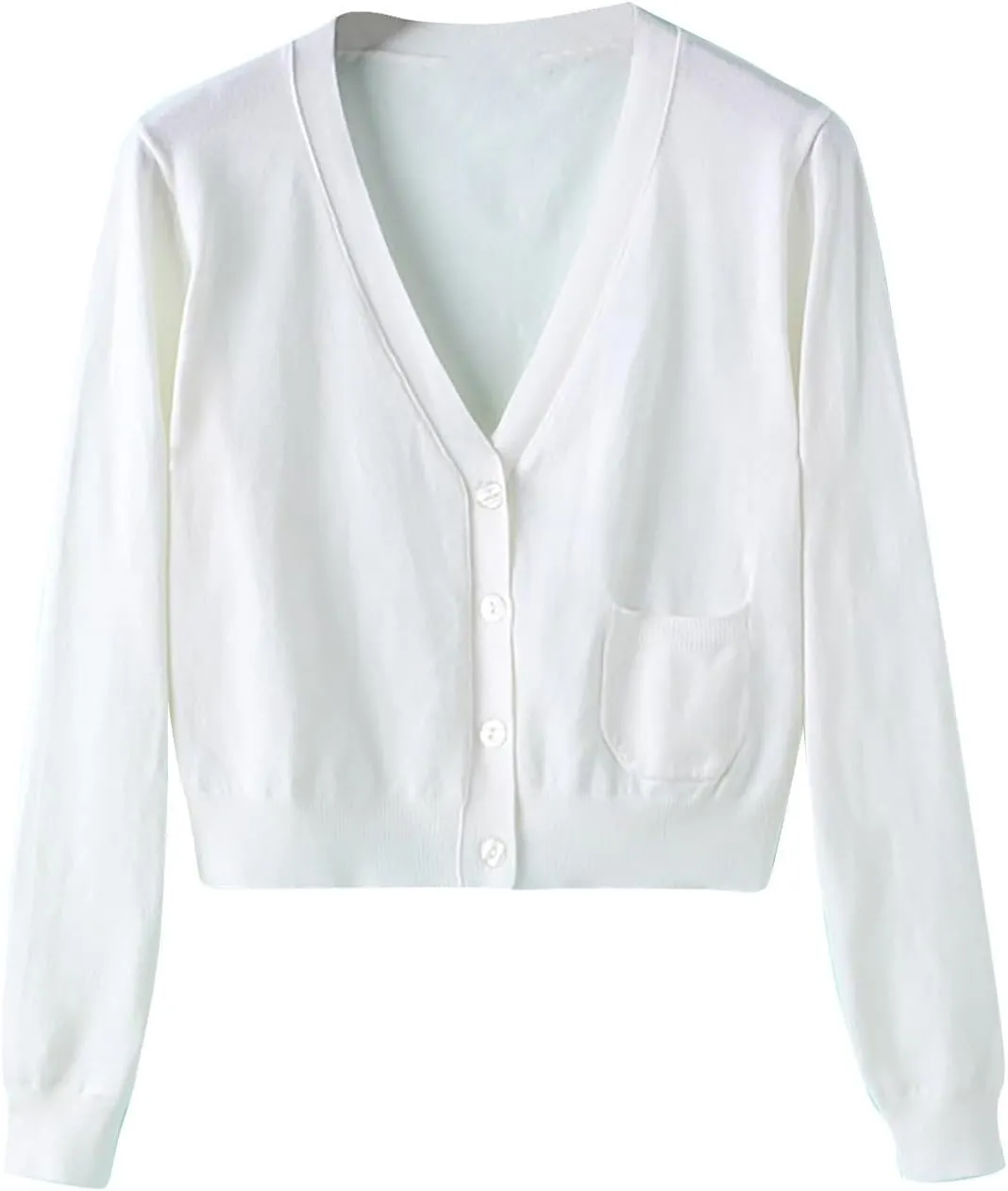 Cotton Sweaters for Women Oversized Cardigan Knitted Button Up Fall Clothing Deep V Neck Long Sleeve Cropped Lightweight Coat