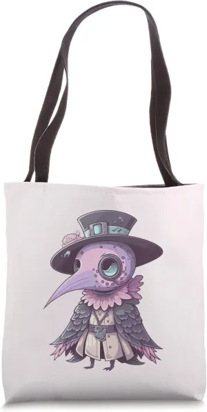 Creepy Kawaii Pastel Goth Plague Doctor Tote Bag