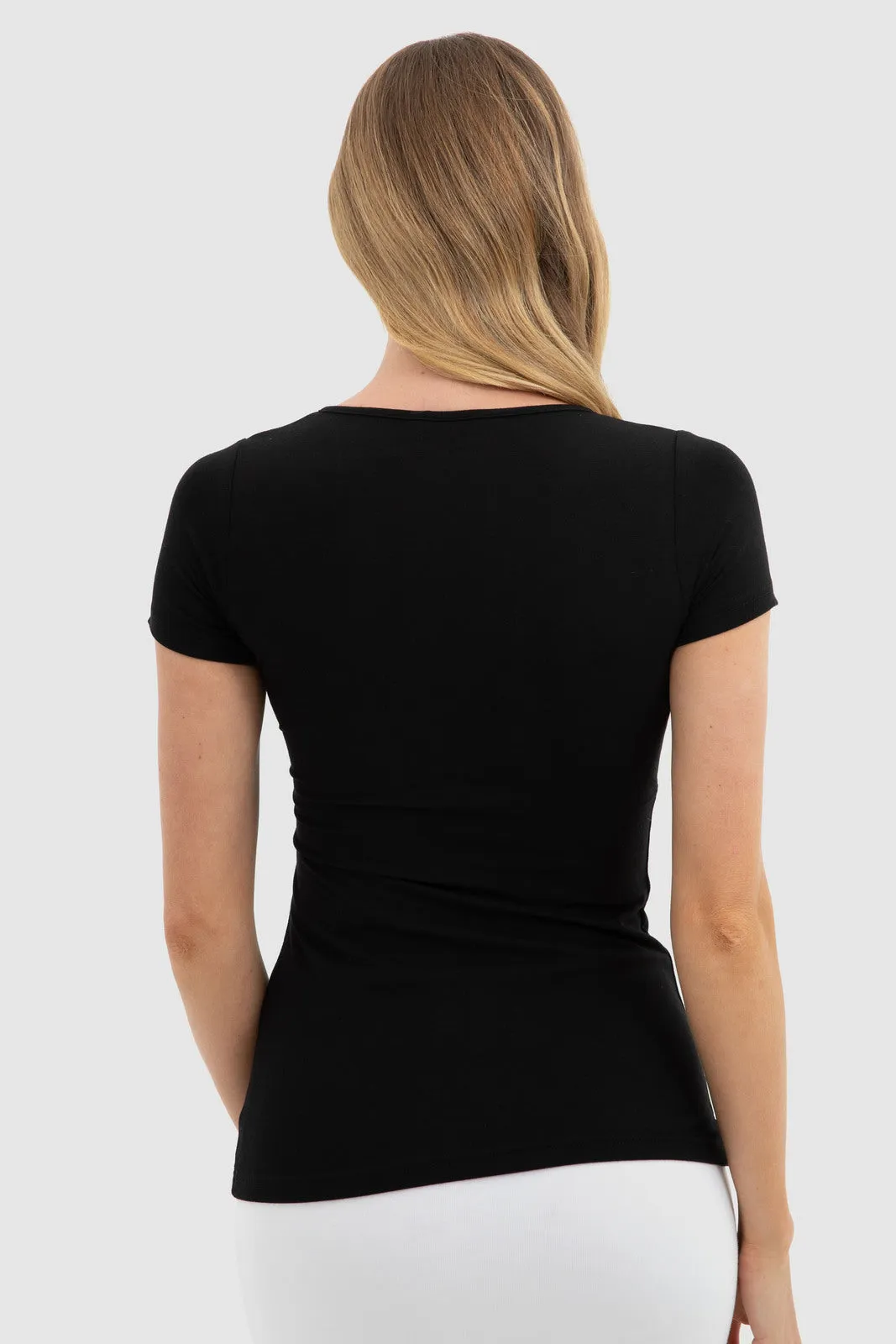 Daniella Cross Front Top - Black