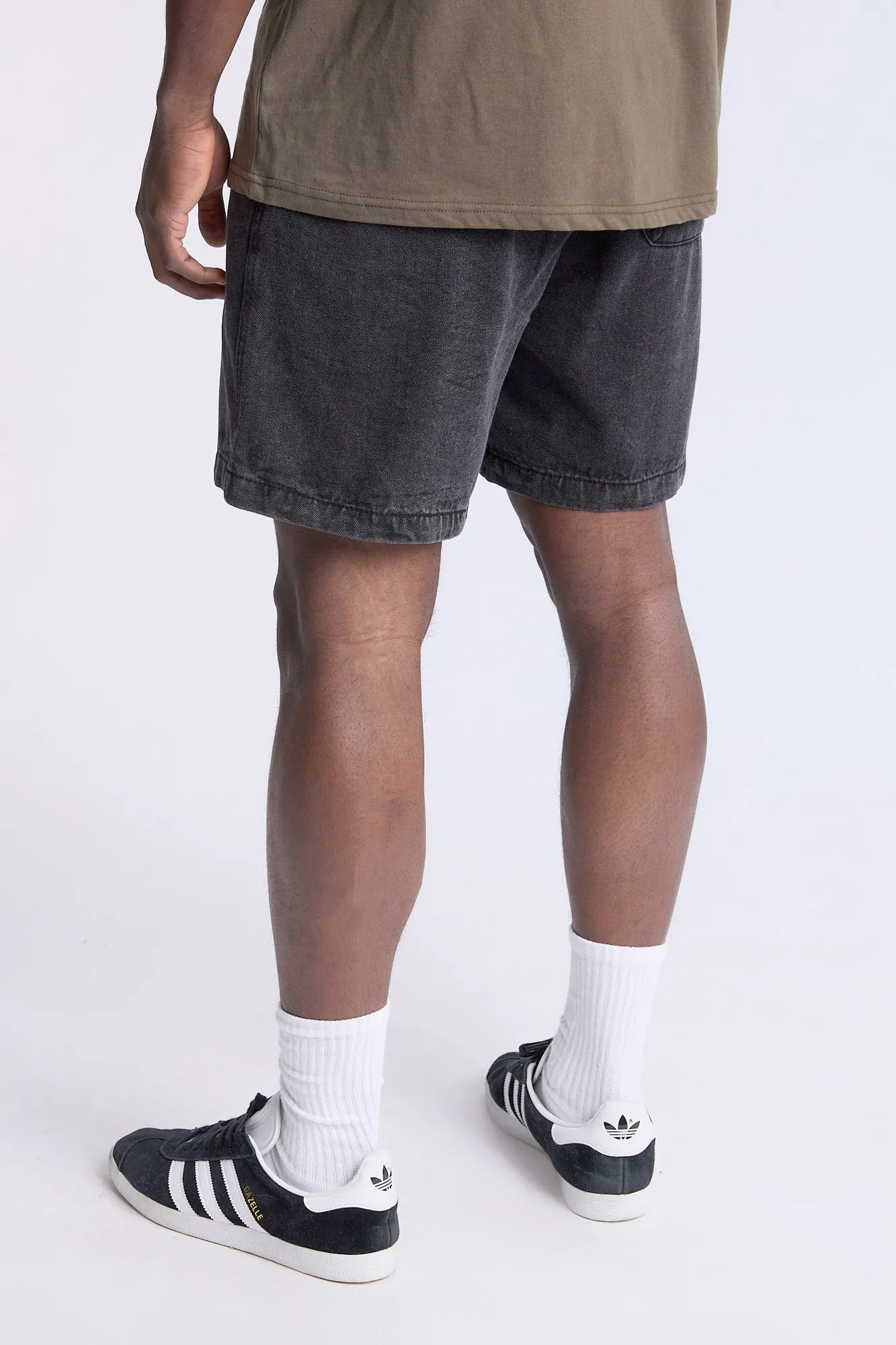 Denim Jogger Shorts