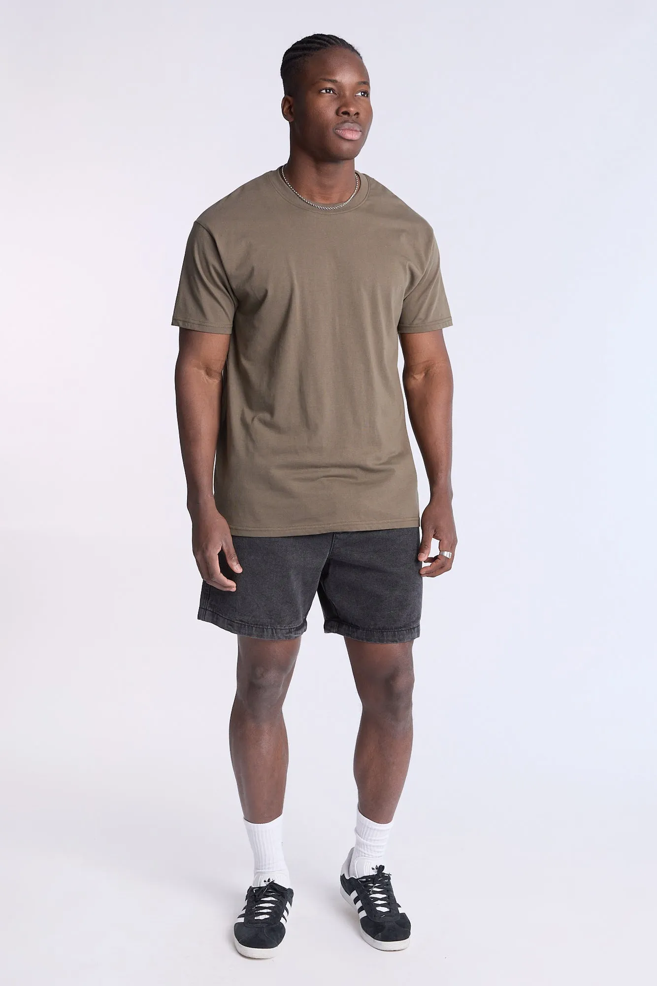 Denim Jogger Shorts