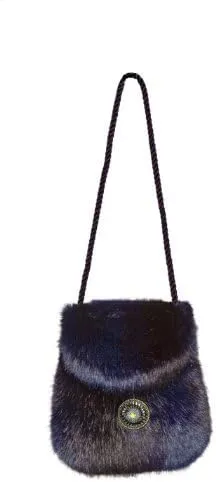 Douglas Rhapsody Midnight Blue Faux Fur Dress Wristlet Purse 7" by Christine Clarke