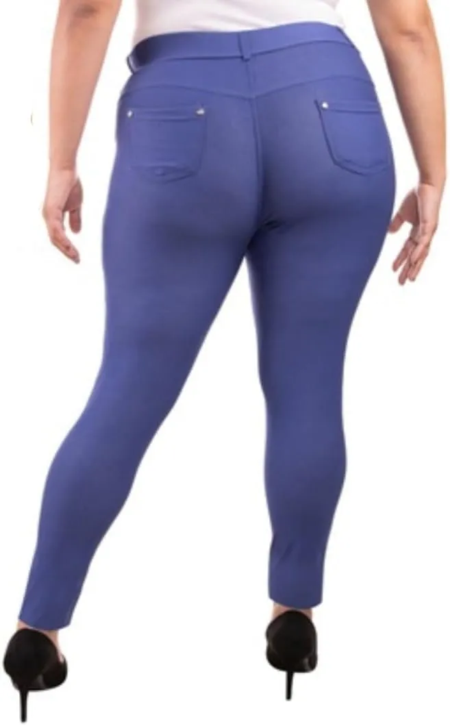 EAG Jeggings for Women's Comfortable Cotton Blend Stretch Leggings Look Denim Jeggings with Pockets (Available in Plus Size)