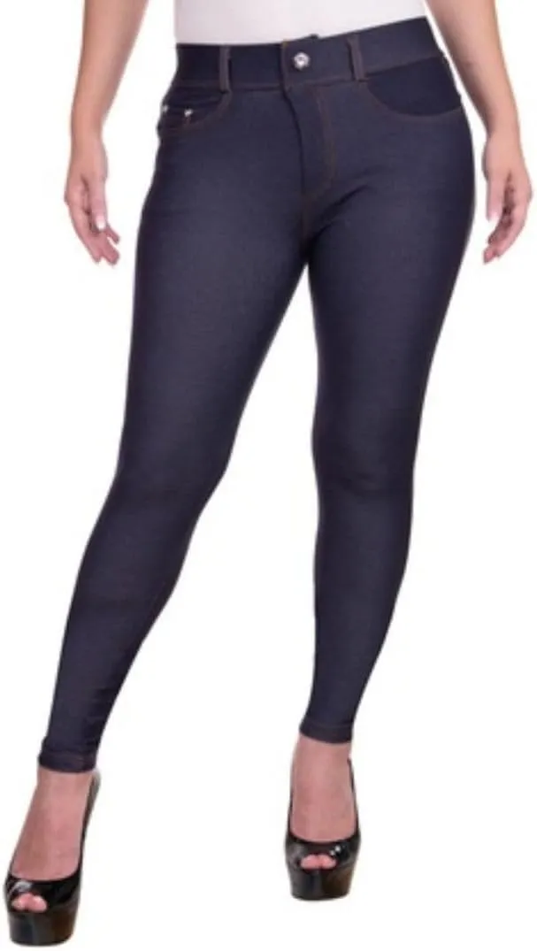 EAG Jeggings for Women's Comfortable Cotton Blend Stretch Leggings Look Denim Jeggings with Pockets (Available in Plus Size)