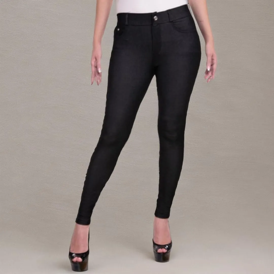 EAG Jeggings for Women's Comfortable Cotton Blend Stretch Leggings Look Denim Jeggings with Pockets (Available in Plus Size)