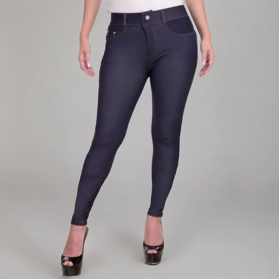 EAG Jeggings for Women's Comfortable Cotton Blend Stretch Leggings Look Denim Jeggings with Pockets (Available in Plus Size)