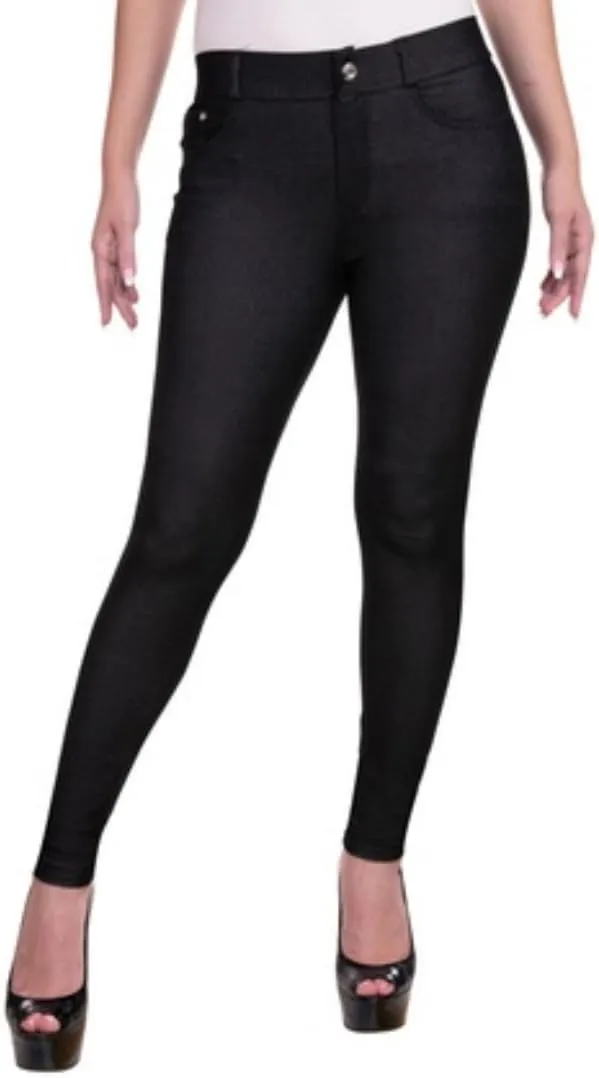 EAG Jeggings for Women's Comfortable Cotton Blend Stretch Leggings Look Denim Jeggings with Pockets (Available in Plus Size)