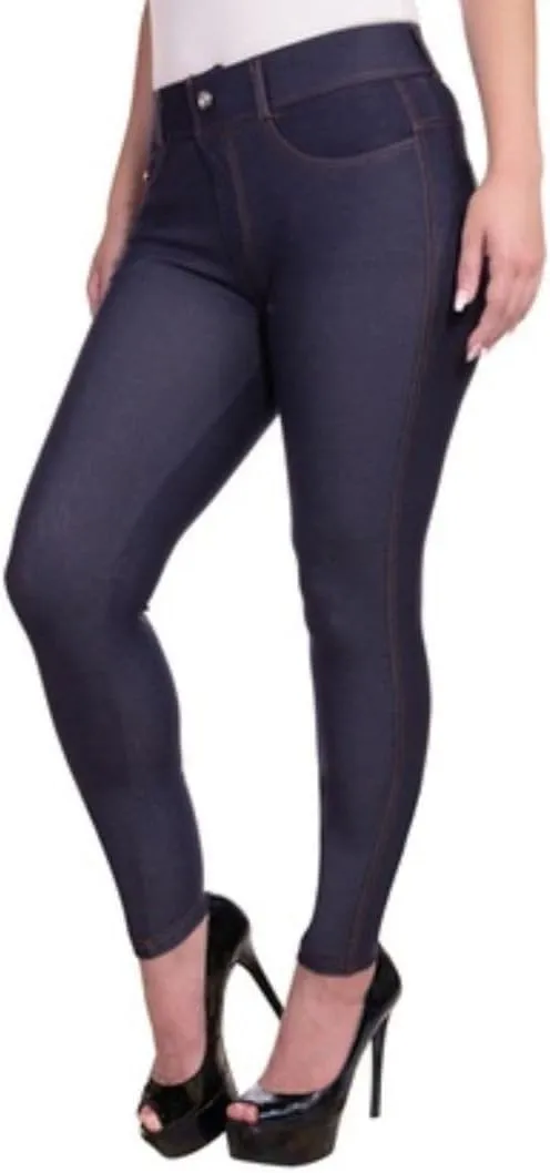EAG Jeggings for Women's Comfortable Cotton Blend Stretch Leggings Look Denim Jeggings with Pockets (Available in Plus Size)