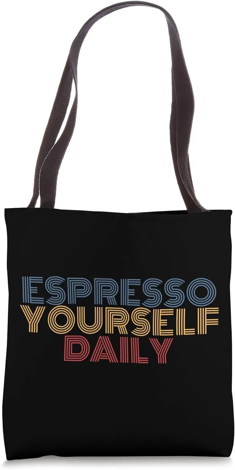 Expresso Yourself Daily Retro Food Fun Tote Bag