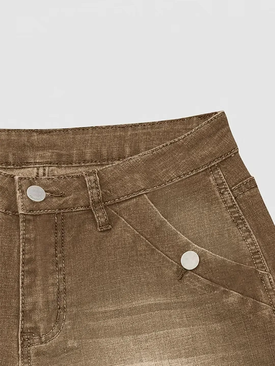 Flamingals Straight Leg Jeans for Women Ripped Raw Hem Mid Waisted Bootcut Jeans Without Belts