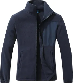 GIMECEN Women's Full Zip Soft Polar Fleece Jacket Outdoor Recreation Coat with Pockets Long-Sleeve Comfortable Outerwear