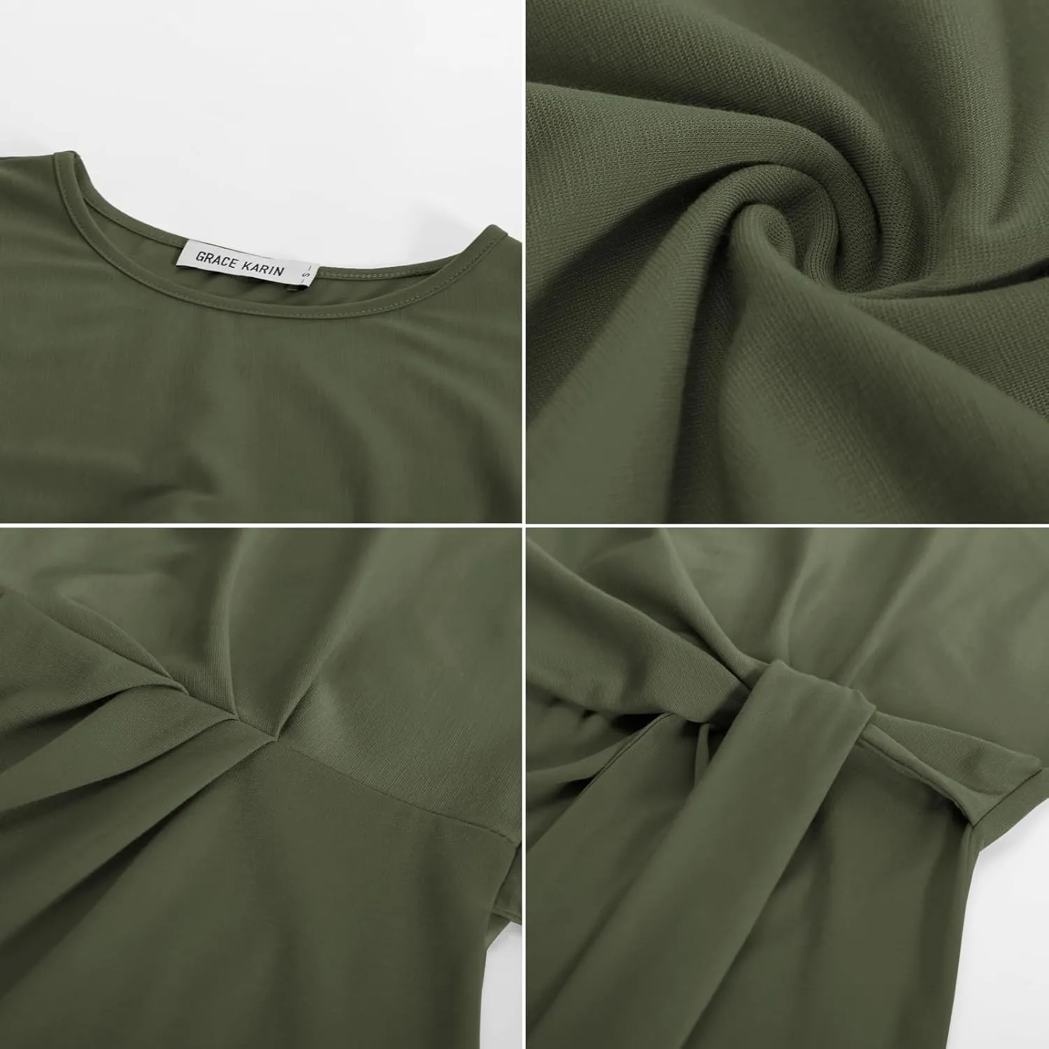 GRACE KARIN Womens Cap Sleeve Tops 2025 Summer Tie Waist Crew Neck Elegant Blouse Dressy Casual Work Business Shirts
